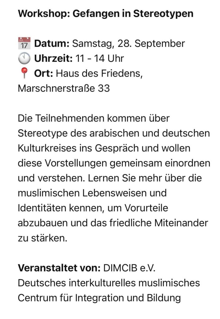 Workshop: Gefangen in Stereotypen (28.09.2024)